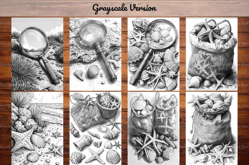 Beachcombing Coloring Books - CraftNest - Digital Crafting and Art