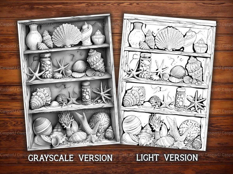 Beachcombing Coloring Books - CraftNest - Digital Crafting and Art