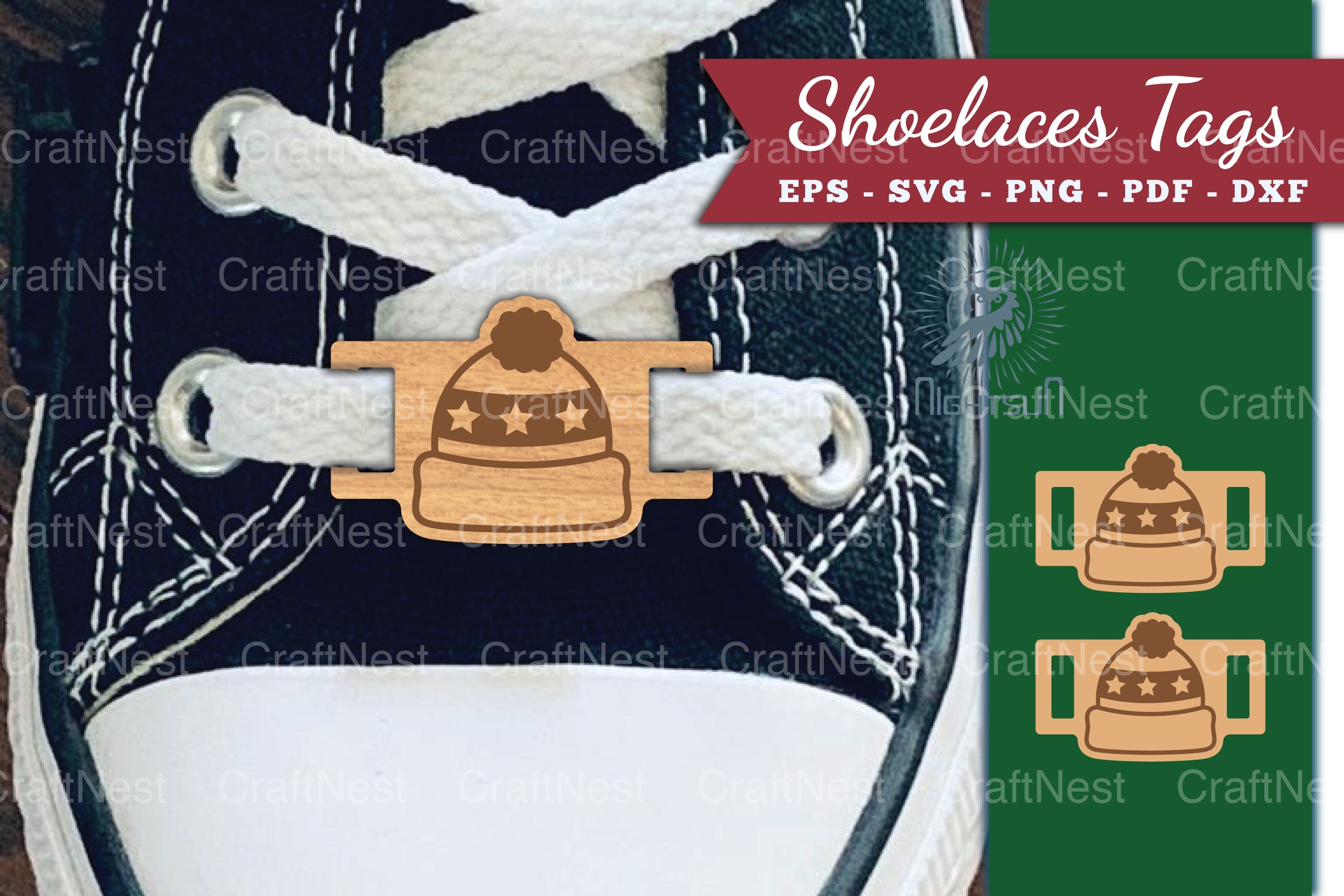 Beanie Shoelaces Tags Laser Cut Clipart Bundle - CraftNest - Digital Crafting and Art