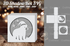 Bear 3D Papercut Shadow Box Clipart Bundle - CraftNest - Digital Crafting and Art