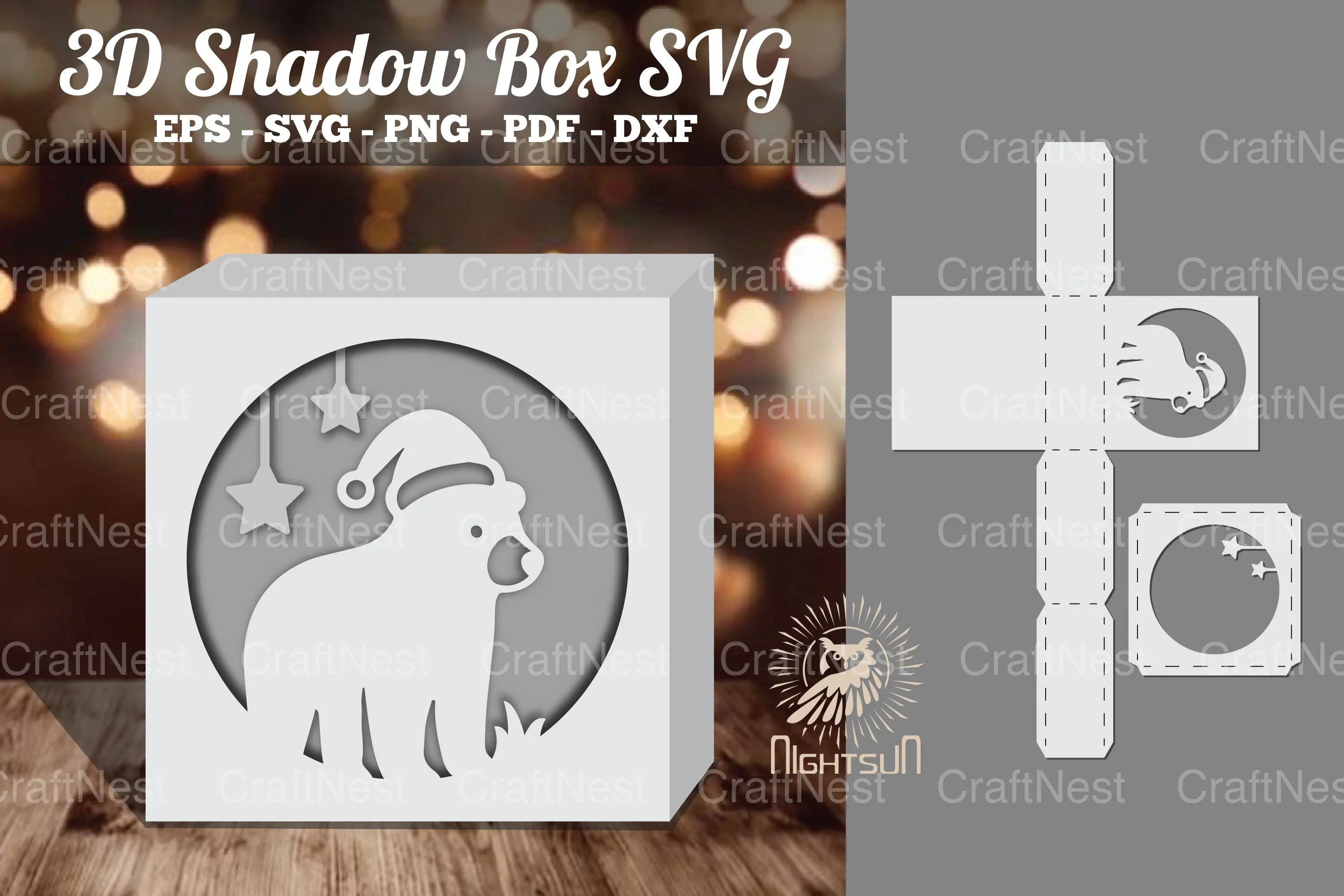 Bear 3D Papercut Shadow Box Clipart Bundle - CraftNest - Digital Crafting and Art