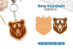 Bear Keychain Lasercut Clipart Bundle - CraftNest - Digital Crafting and Art