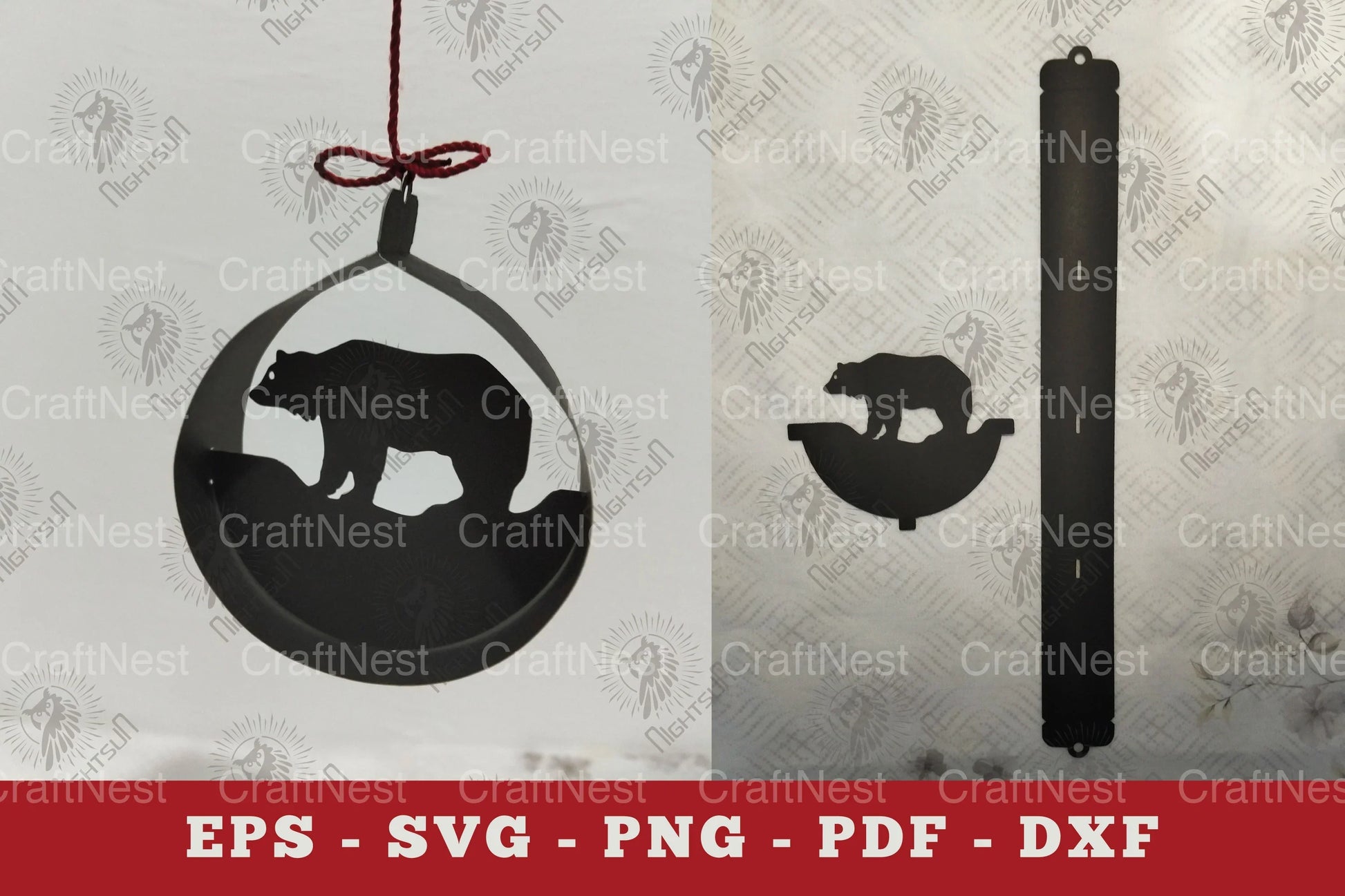 Bear Papercut Ornament Clipart Bundle - CraftNest - Digital Crafting and Art
