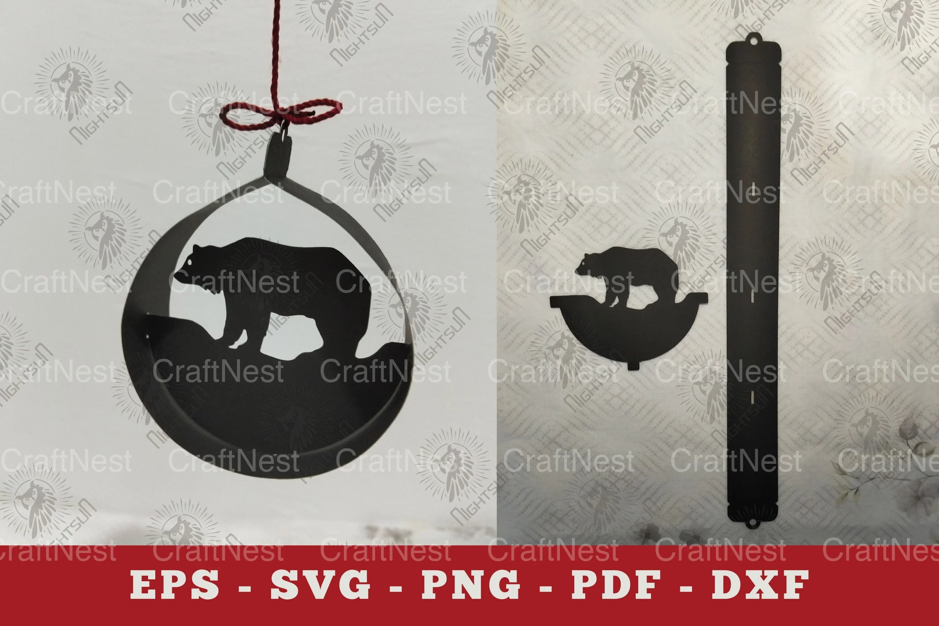 Bear Papercut Ornament Clipart Bundle - CraftNest - Digital Crafting and Art
