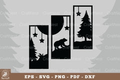 Bear in the Forest Home Decor Clipart Bundle - CraftNest - Digital Crafting and Art