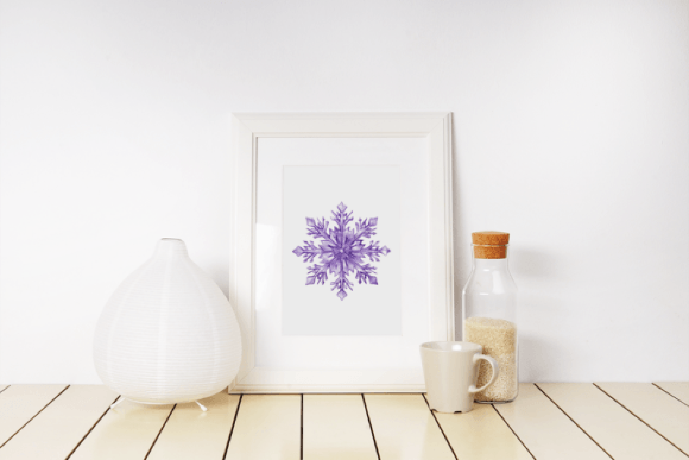 Beautiful Sparkle Snowflake Clipart Bundle