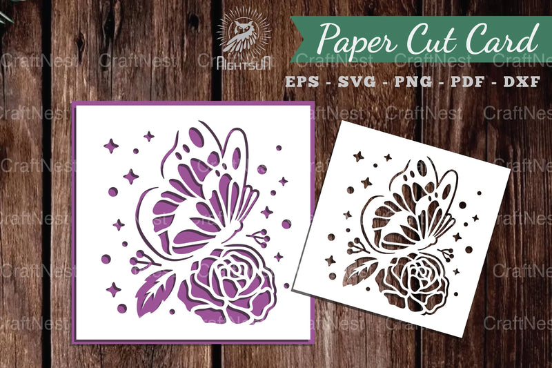 Beautiful Butterfly Papercut Card Clipart Bundle - CraftNest - Digital Crafting and Art