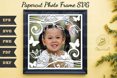 Beautiful Floral Photo Frame Papercut Clipart Bundle - CraftNest - Digital Crafting and Art