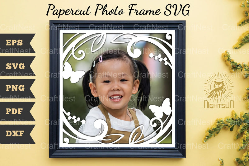 Beautiful Floral Photo Frame Papercut Clipart Bundle - CraftNest - Digital Crafting and Art