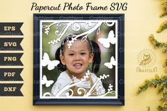 Beautiful Floral Photo Frame Papercut Clipart Bundle - CraftNest - Digital Crafting and Art
