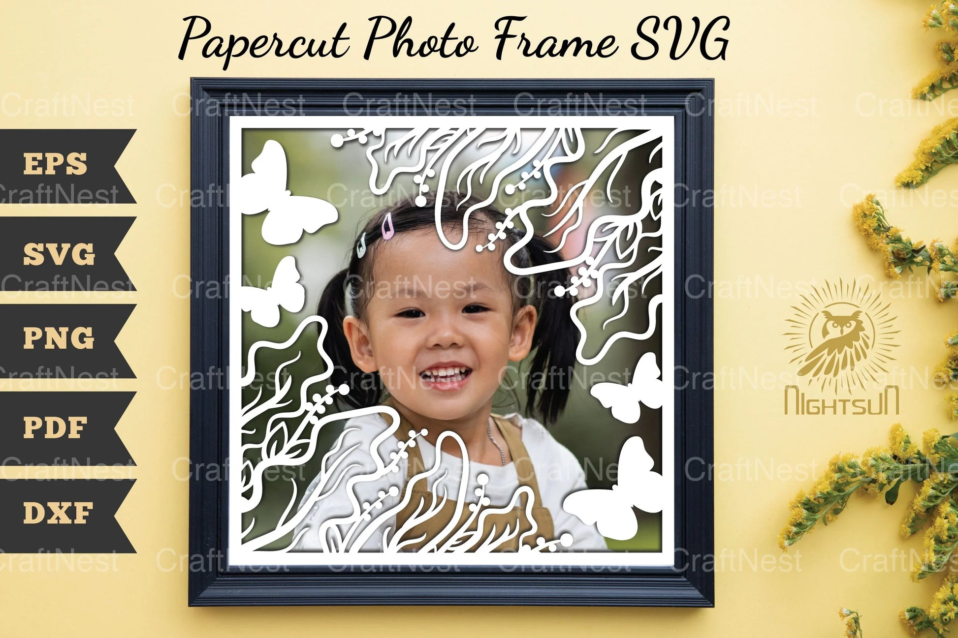 Beautiful Floral Photo Frame Papercut SVG Bundle - CraftNest - Digital Crafting and Art