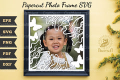Beautiful Floral Photo Frame Papercut SVG Bundle - CraftNest - Digital Crafting and Art