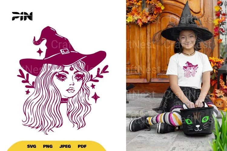 Beautiful Witch Halloween SVG Bundle - CraftNest - Digital Crafting and Art