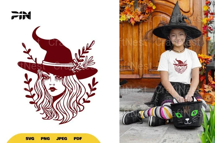 Beautiful Witch Halloween SVG Bundle - CraftNest - Digital Crafting and Art