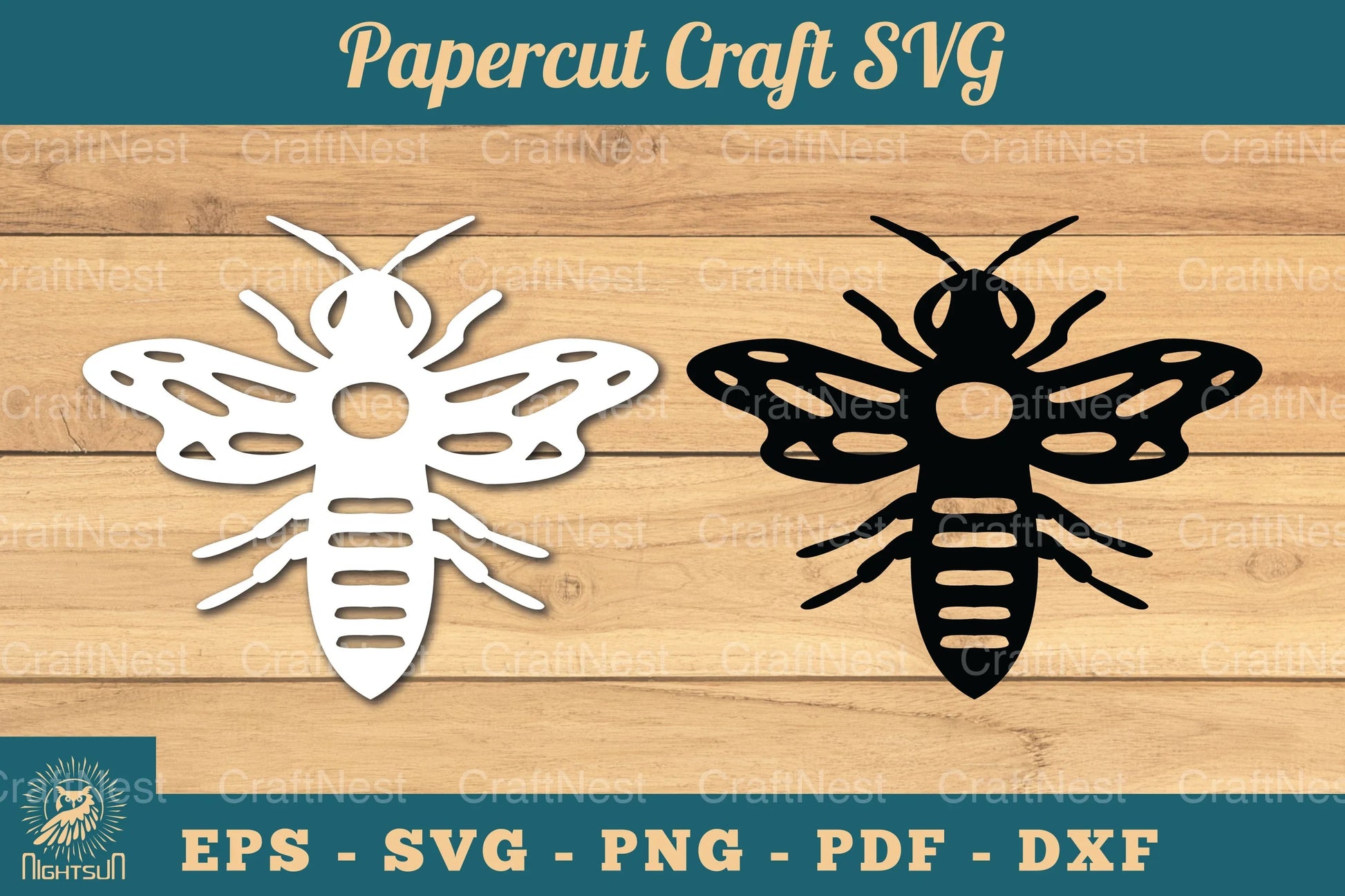 Bee Paper Cutting Craft SVG Bundle - CraftNest - Digital Crafting and Art