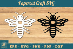 Bee Paper Cutting Craft SVG Bundle - CraftNest - Digital Crafting and Art