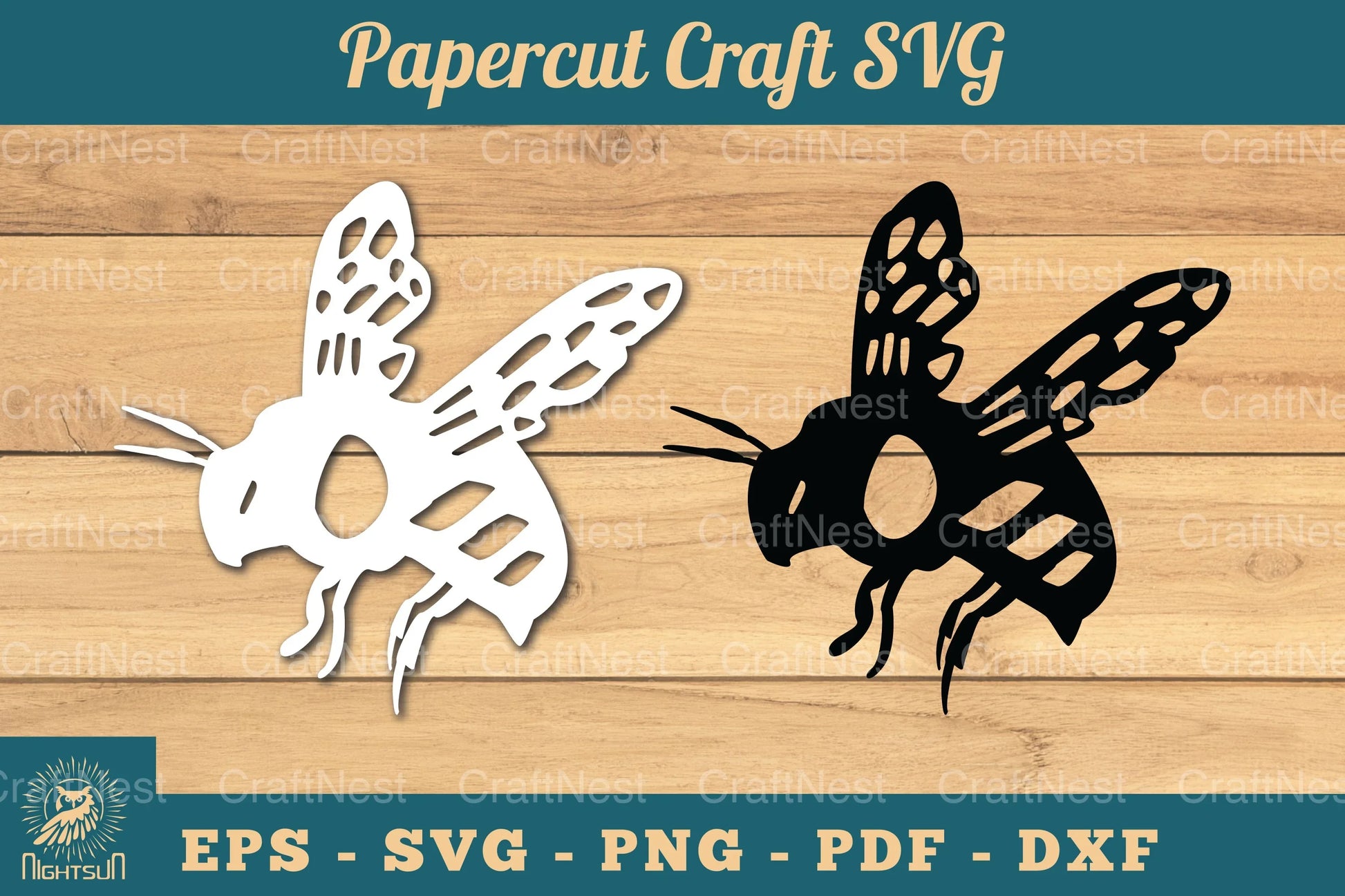 Bee Paper Cutting Craft SVG Bundle - CraftNest - Digital Crafting and Art