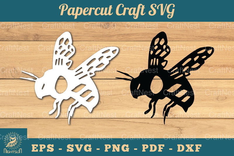 Bee Paper Cutting Craft SVG Bundle - CraftNest - Digital Crafting and Art