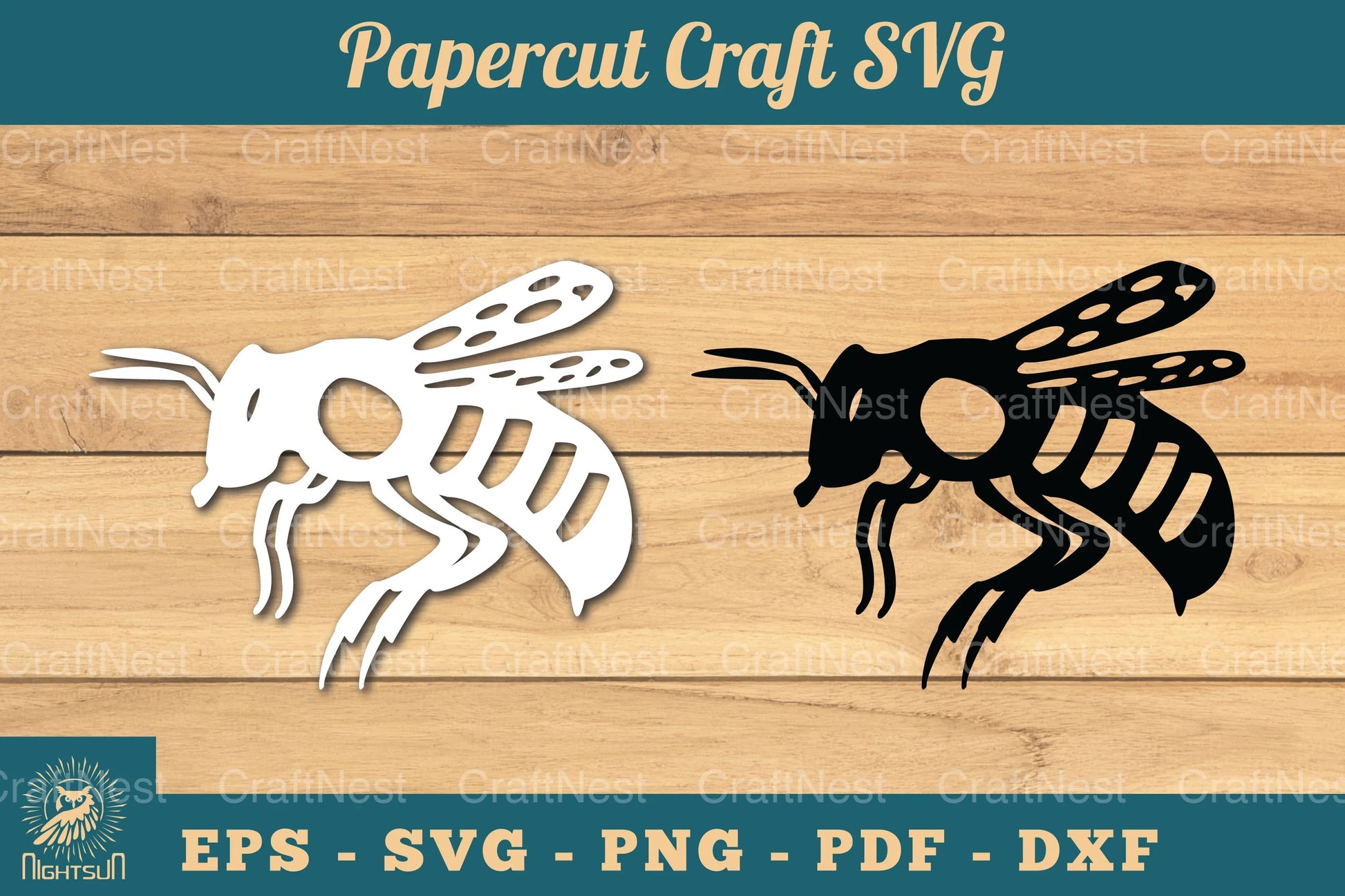 Bee Paper Cutting Craft SVG Bundle - CraftNest - Digital Crafting and Art
