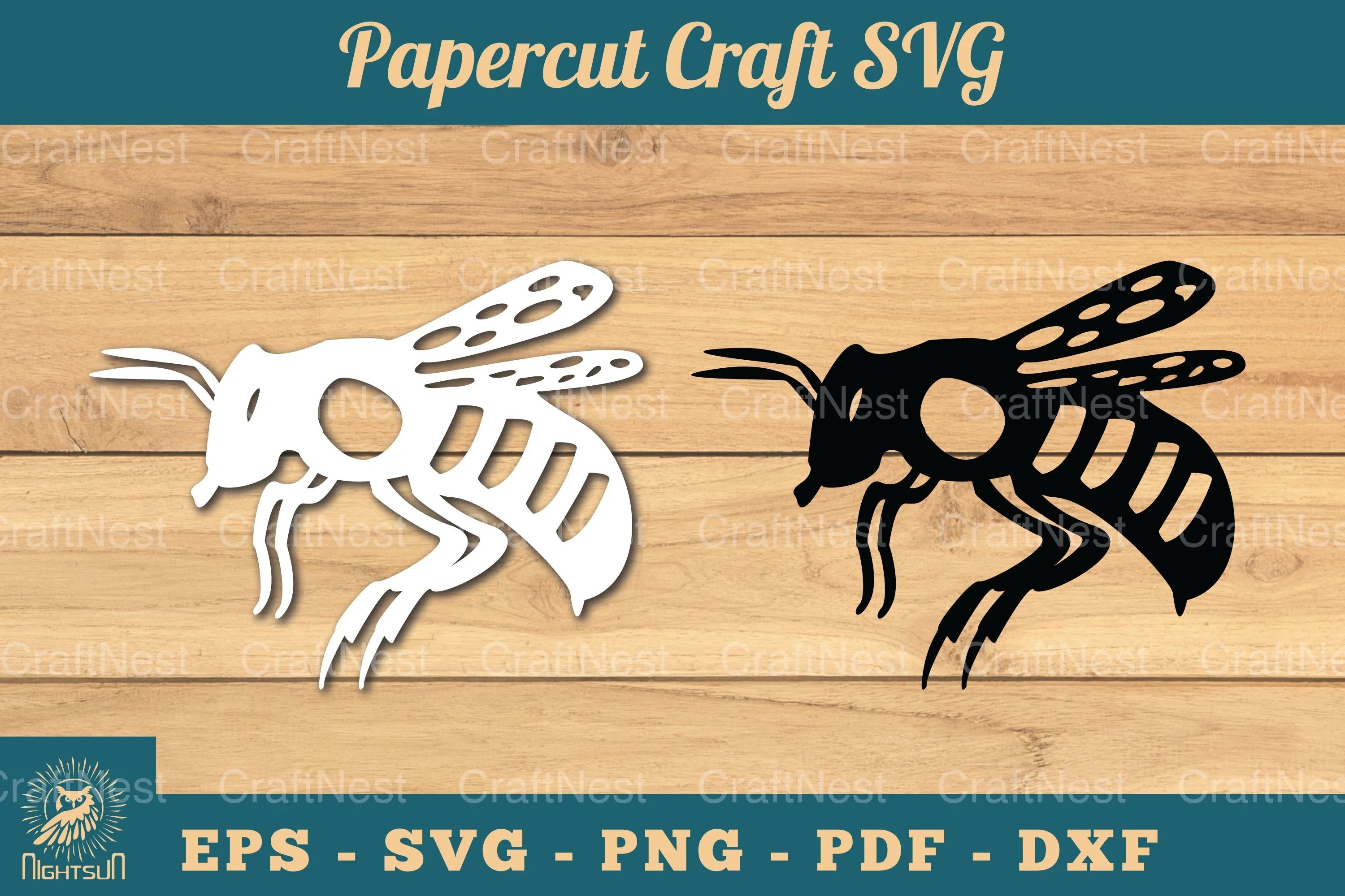 Bee Paper Cutting Craft SVG Bundle - CraftNest - Digital Crafting and Art