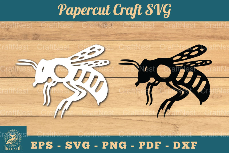 Bee Paper Cutting Craft SVG Bundle - CraftNest - Digital Crafting and Art