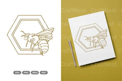Bee and Honeycomb SVG Bundle - CraftNest - Digital Crafting and Art