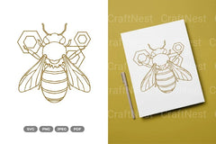 Bee and Honeycomb SVG Bundle - CraftNest - Digital Crafting and Art