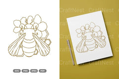 Bee and Honeycomb SVG Bundle - CraftNest - Digital Crafting and Art