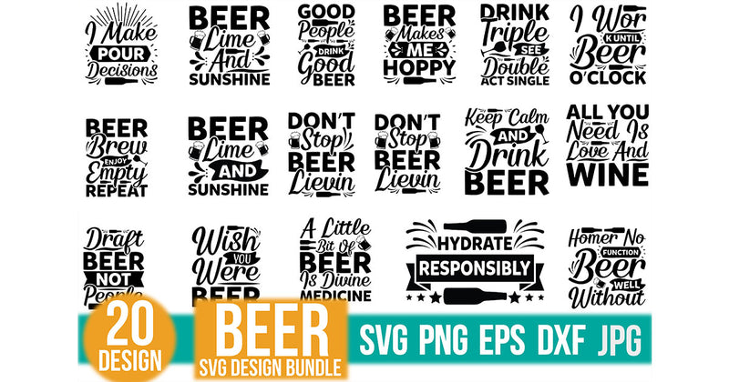 Beer SVG Bundle 16 - CraftNest - Digital Crafting and Art