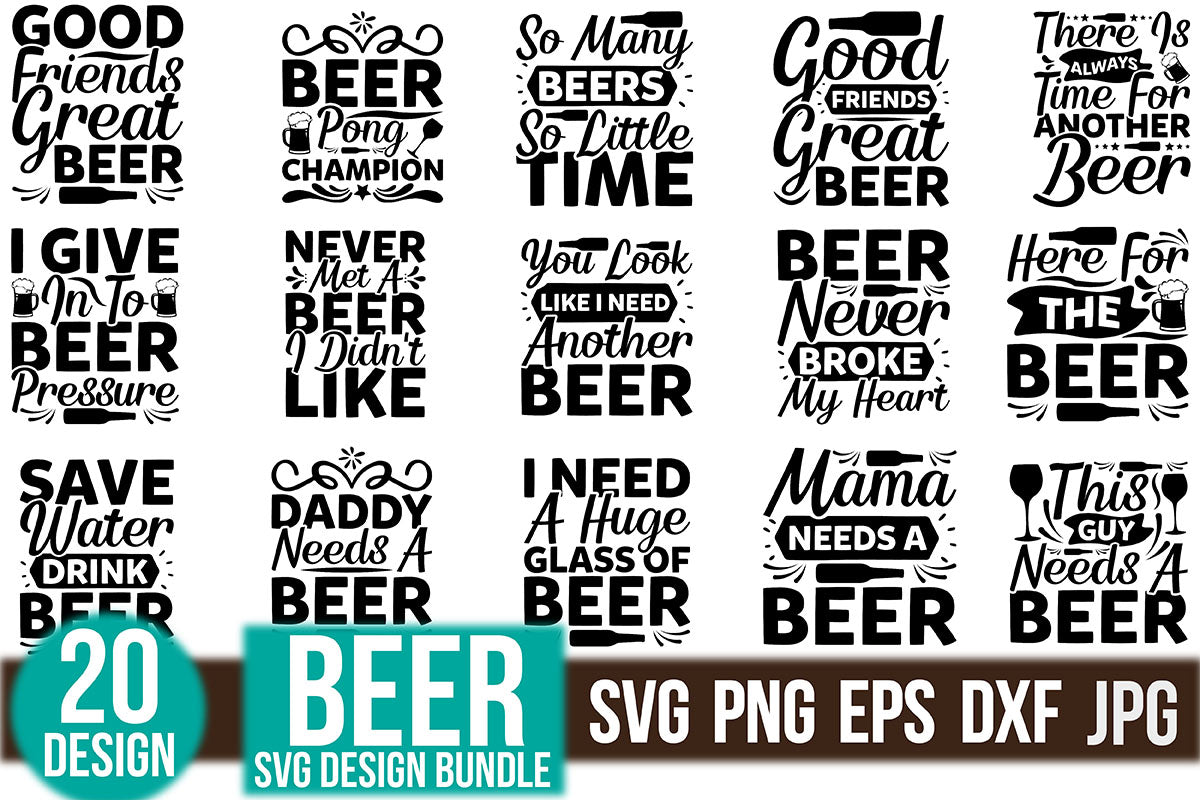 Beer SVG Bundle 14 - CraftNest - Digital Crafting and Art