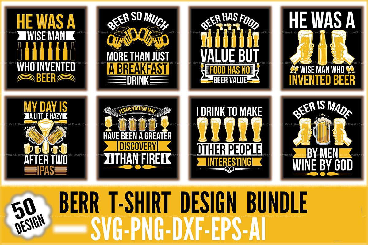 Beer T-Shirt Design SVG Bundle