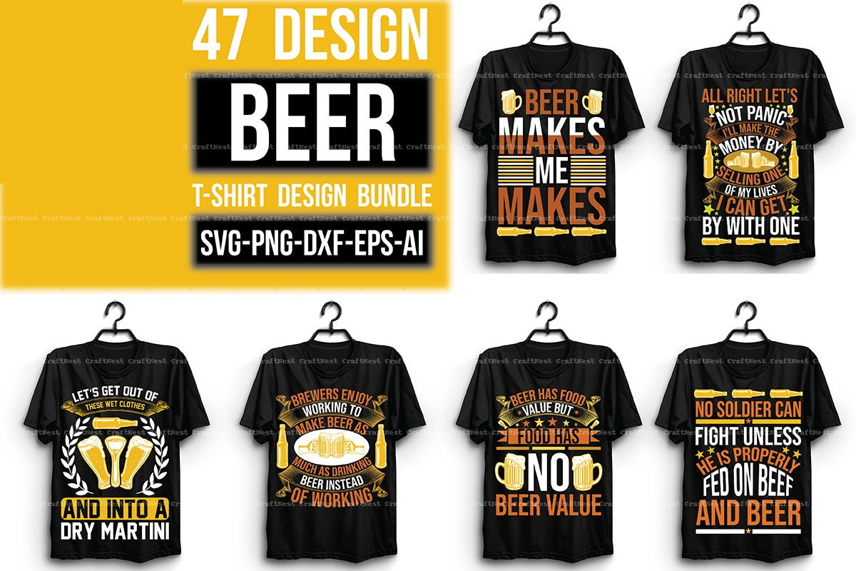 Beer T-Shirt Design SVG Bundle 3
