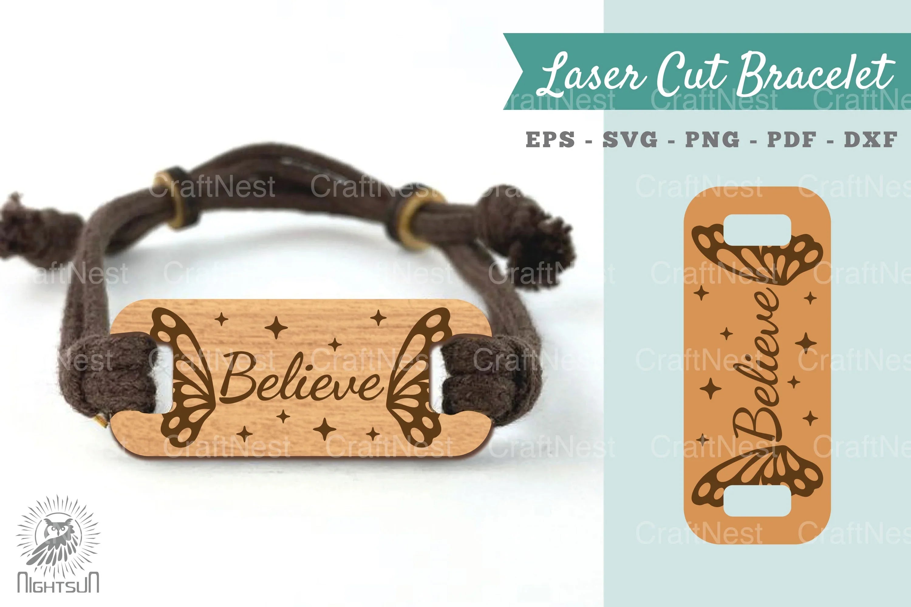 Believe Laser Cut Bracelet SVG Bundle - CraftNest - Digital Crafting and Art
