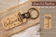 Believe Laser Cut Keychain Design Bundle - CraftNest - Digital Crafting and Art