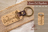 Believe Laser Cut Keychain Design Bundle