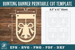 Bell Bunting Banner Printable Clipart Bundle - CraftNest - Digital Crafting and Art