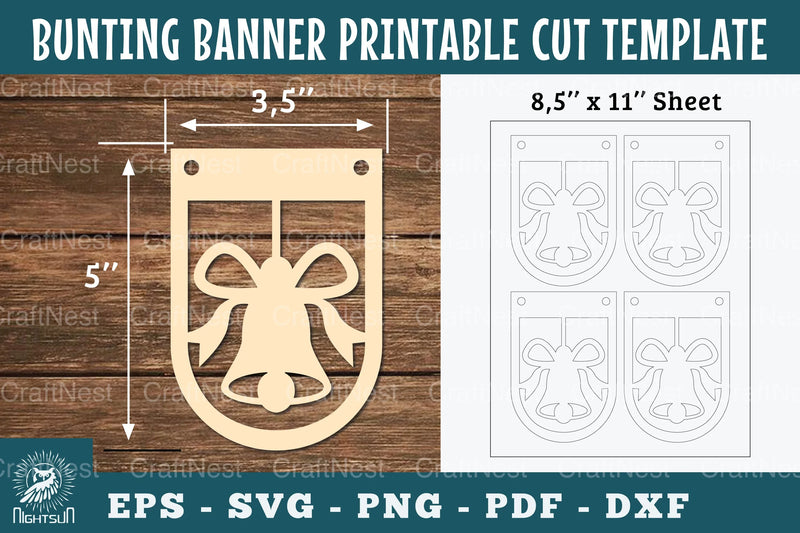 Bell Bunting Banner Printable Clipart Bundle - CraftNest - Digital Crafting and Art