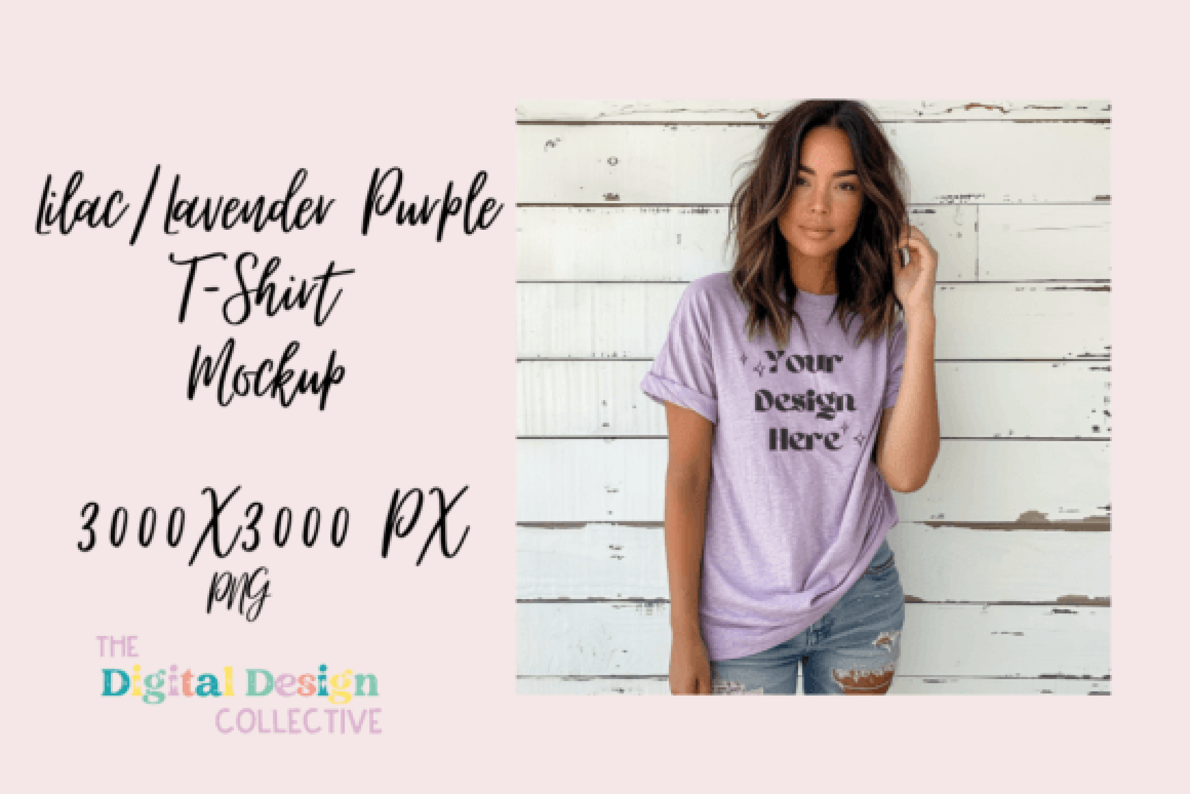 Heather Purple Bella Canvas 3001 Tee Clipart Bundle