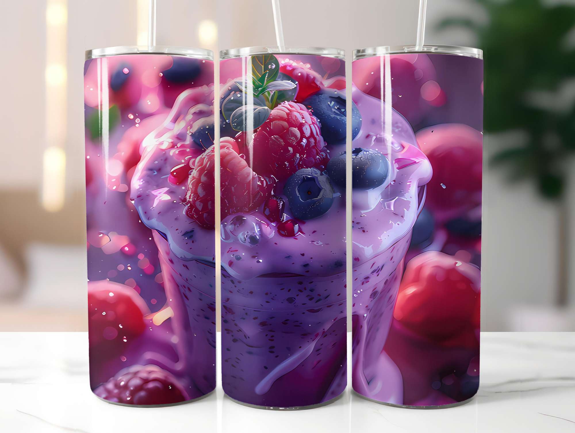 Berry Blues 1 Tumbler Wrap - CraftNest - Digital Crafting and Art