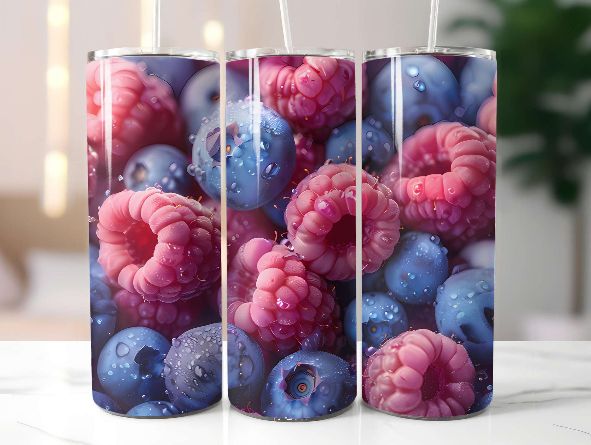 Berry Blues 1 Tumbler Wrap - CraftNest - Digital Crafting and Art