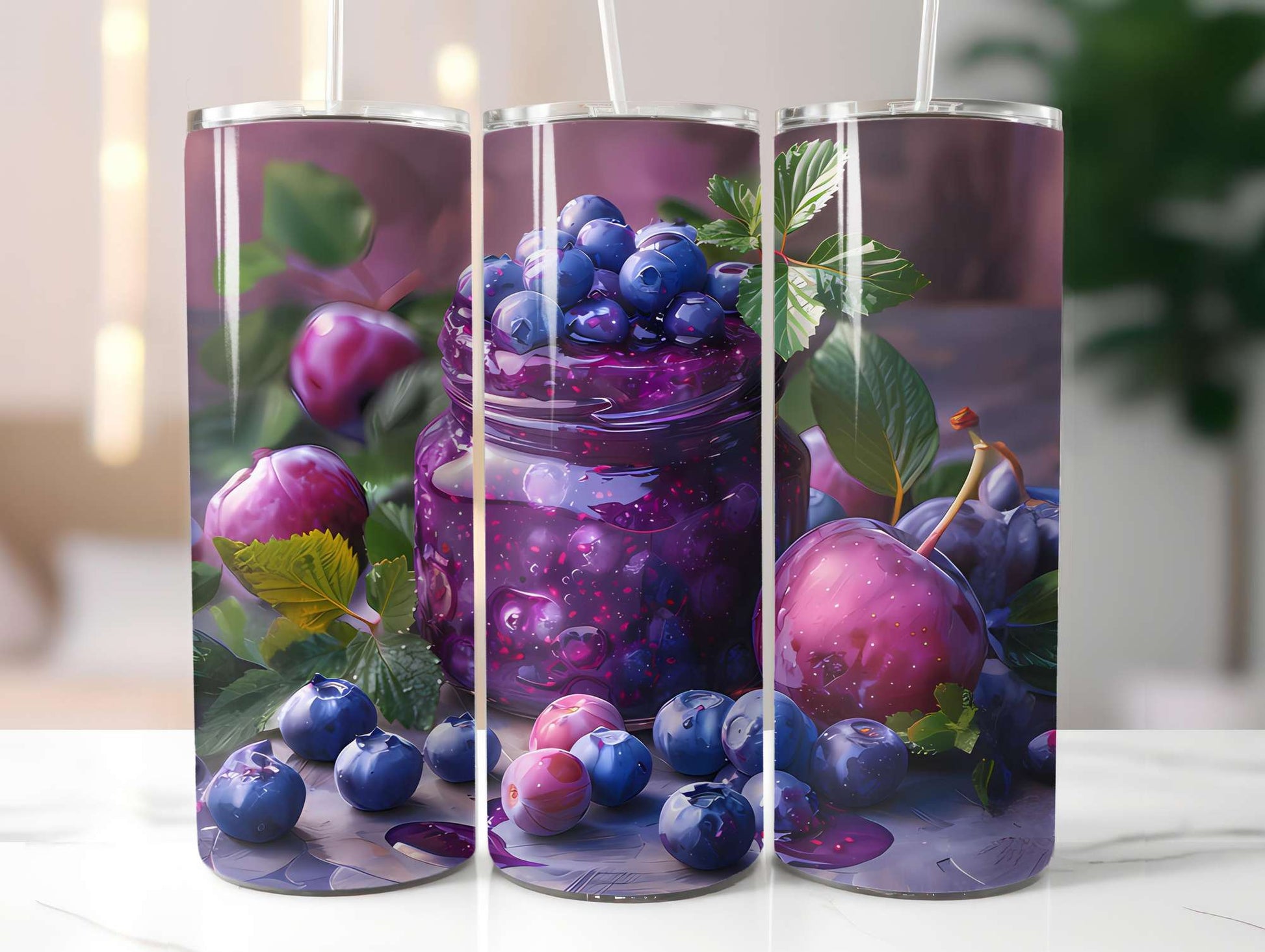 Berry Blues 1 Tumbler Wrap - CraftNest - Digital Crafting and Art