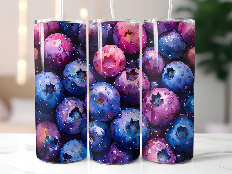 Berry Blues 1 Tumbler Wrap - CraftNest - Digital Crafting and Art