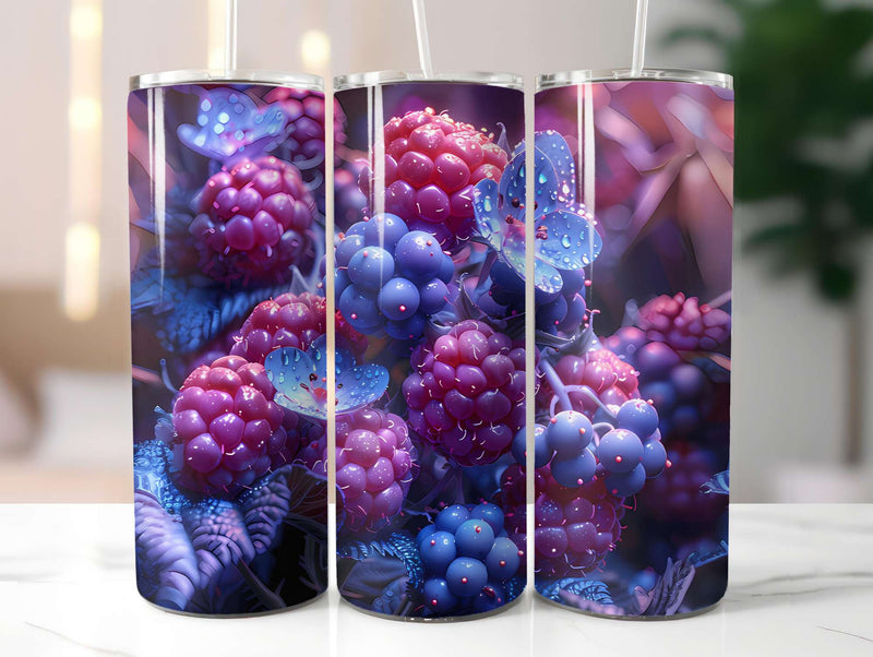 Berry Blues 3 Tumbler Wrap - CraftNest - Digital Crafting and Art