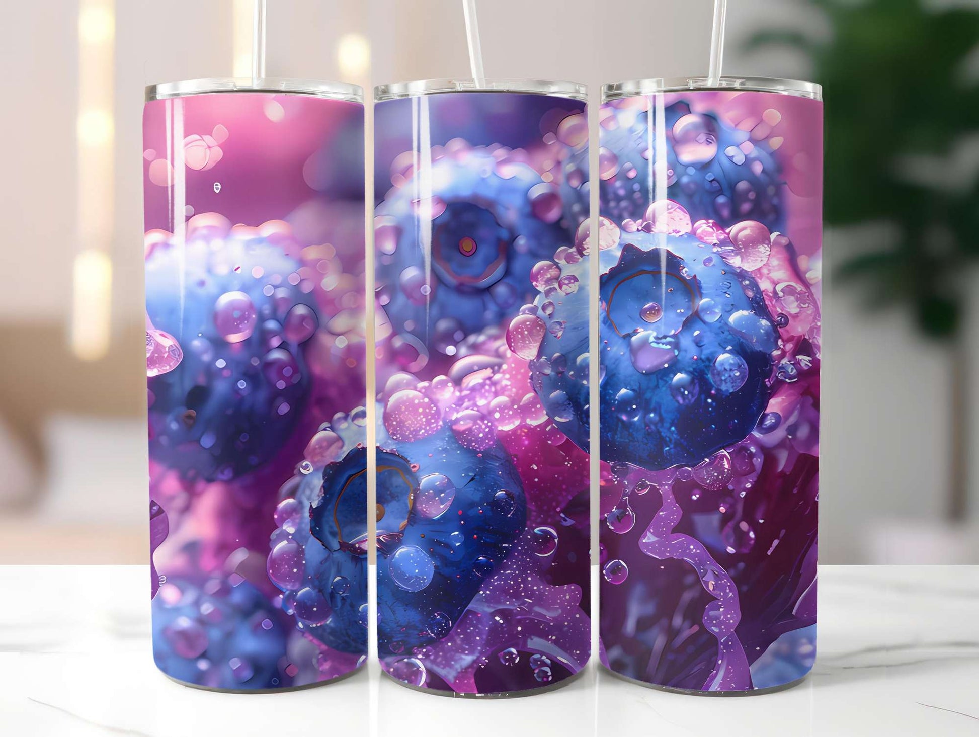 Berry Blues 1 Tumbler Wrap - CraftNest - Digital Crafting and Art