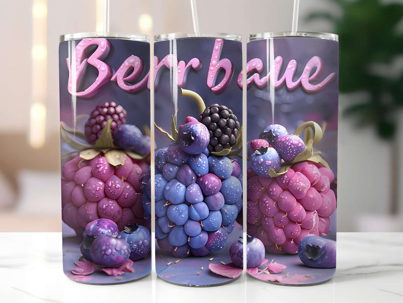 Berry Blues 3 Tumbler Wrap - CraftNest - Digital Crafting and Art