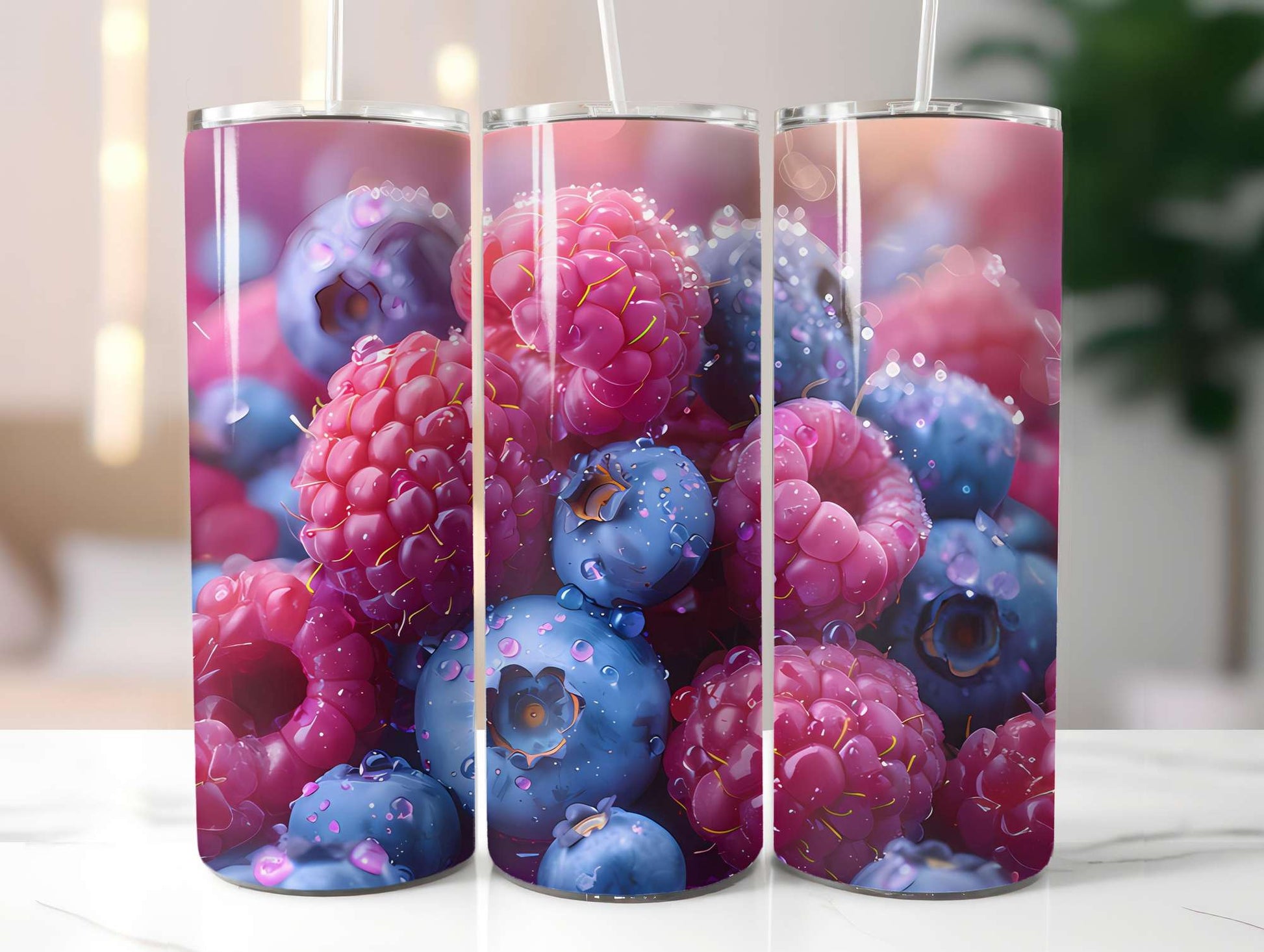 Berry Blues 1 Tumbler Wrap - CraftNest - Digital Crafting and Art