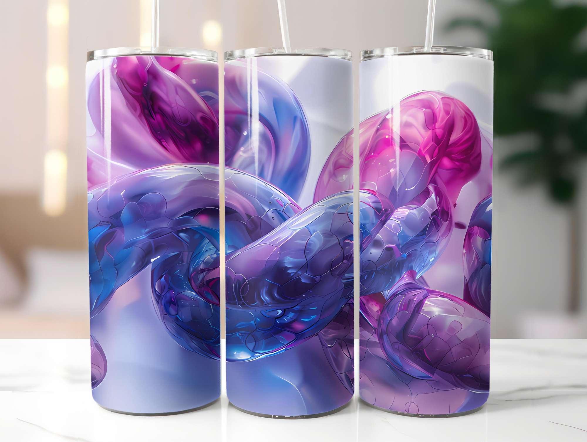 Berry Blues 3 Tumbler Wrap - CraftNest - Digital Crafting and Art