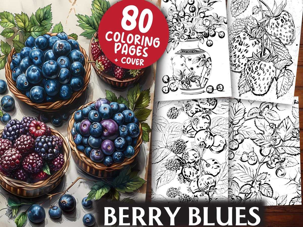 Berry Blues Coloring Books - CraftNest - Digital Crafting and Art