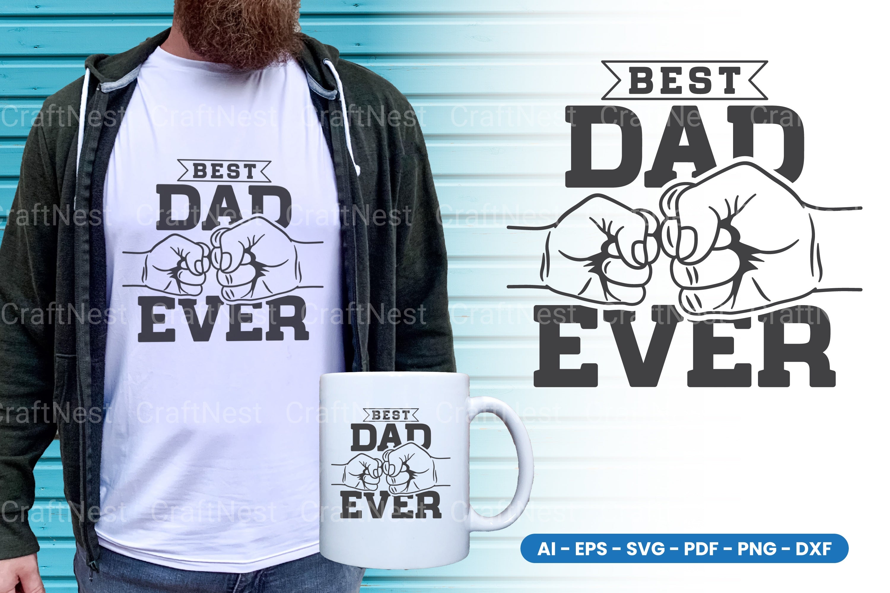 Best Dad Ever SVG Clipart Bundle