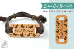 Best Friend Laser Cut Bracelet SVG Bundle - CraftNest - Digital Crafting and Art